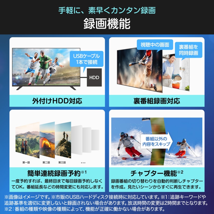 手軽に、素早くカンタン録画