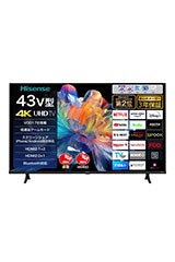 画像：ハイセンス 4Kチューナー内蔵/HDR対応43V型液晶テレビ 43E65K