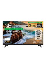 画像：43V型 4K対応チューナーレススマートテレビ GH-GTVM43AG-BK